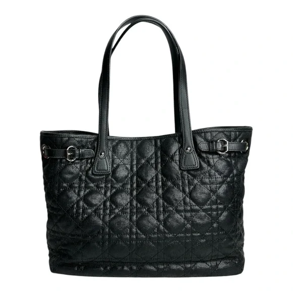 CHRISTIAN DIOR Coated Canvas PANAREA Tote Black ~EUC - Picture 13 of 16